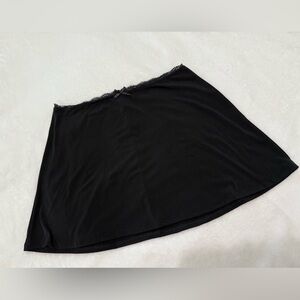 Windsor Black Asymmetrical A-Line Mini Skirt